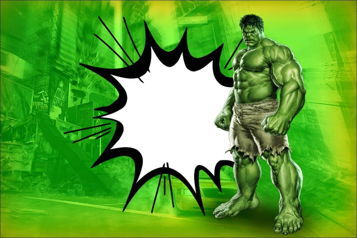 Hulk Party Invitations