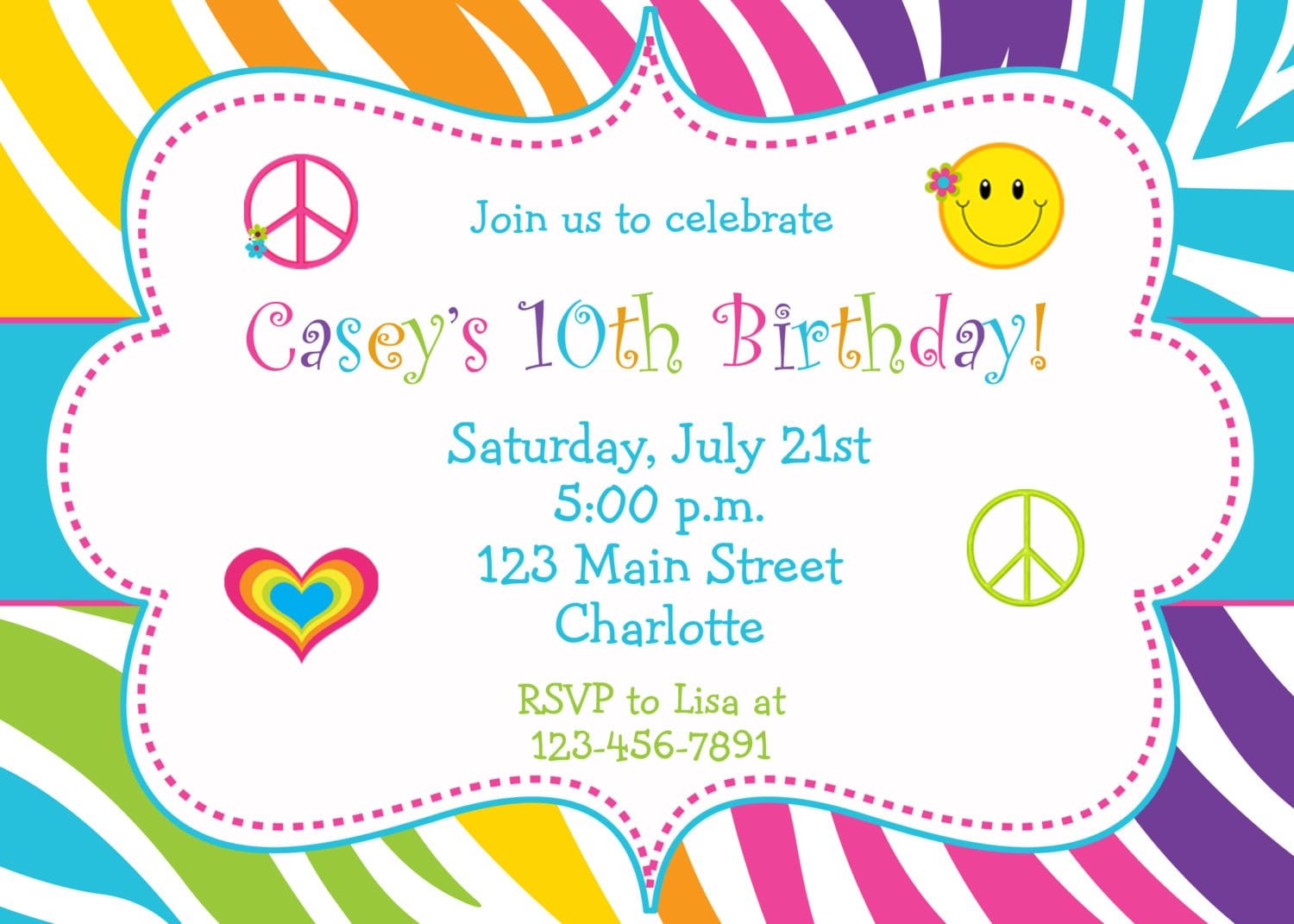 Ideas For Invitations For A Birthday Party