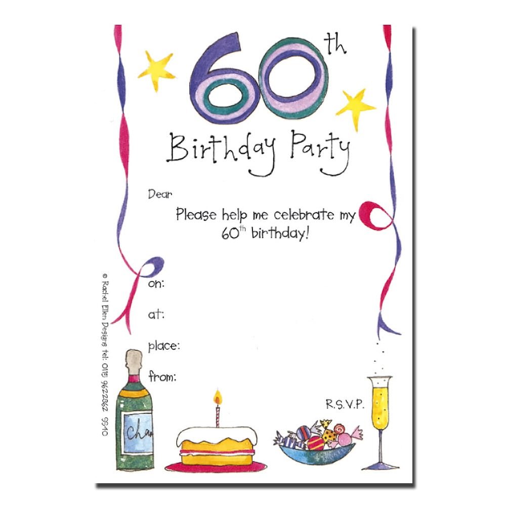 Invitations For 60th Birthday Party