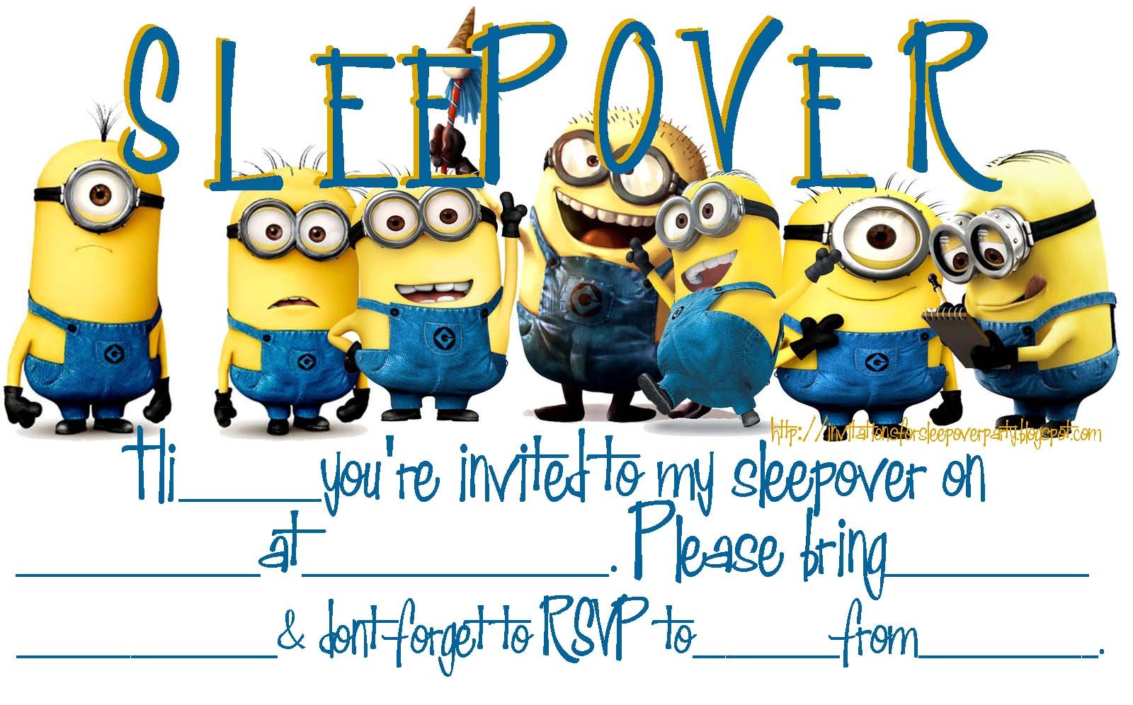 Invitations For Sleepover Party