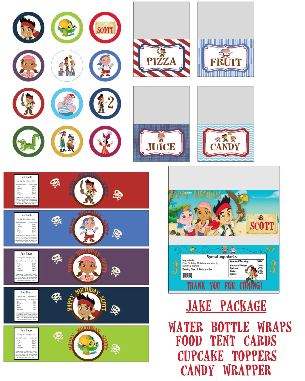 Jake And The Neverland Pirates Birthday Printables