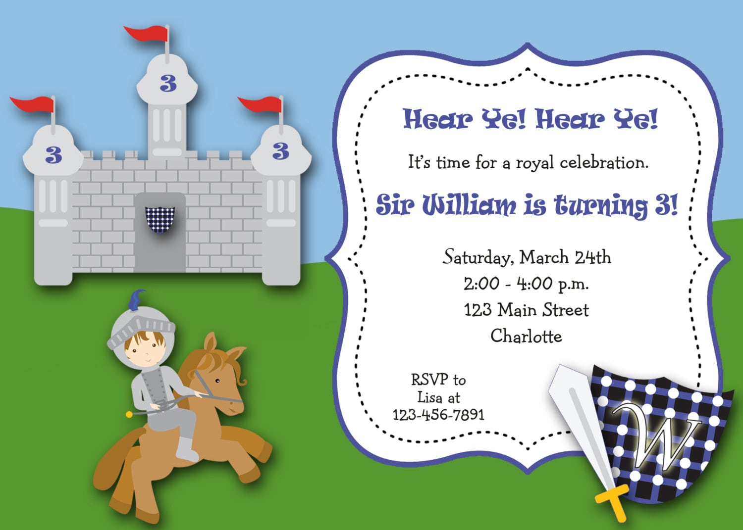 Knight Birthday Party Invitations Superb Knight Birthday Party
