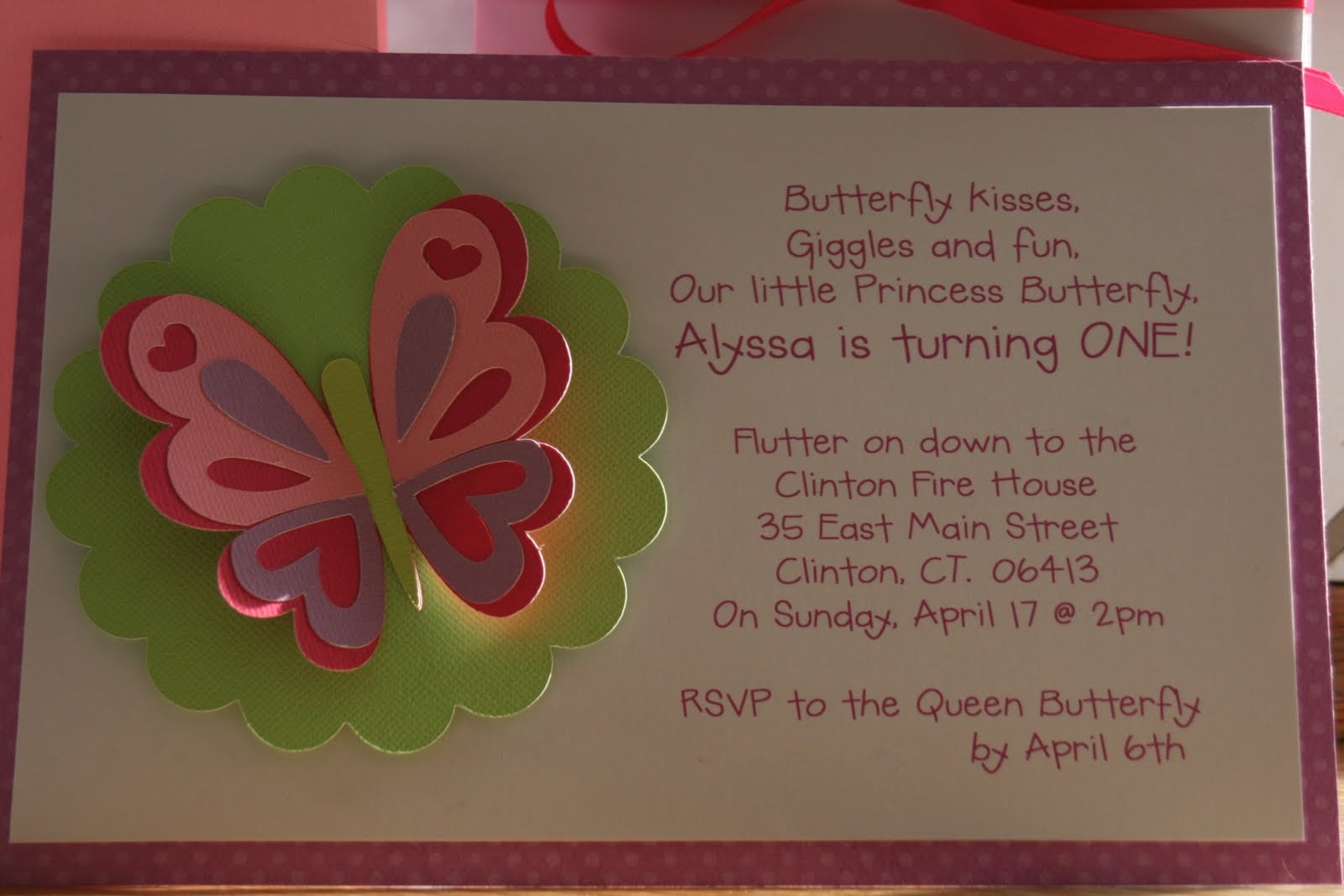 Kt Designs  Birthday Series  Butterfly Birthday Party Invitations