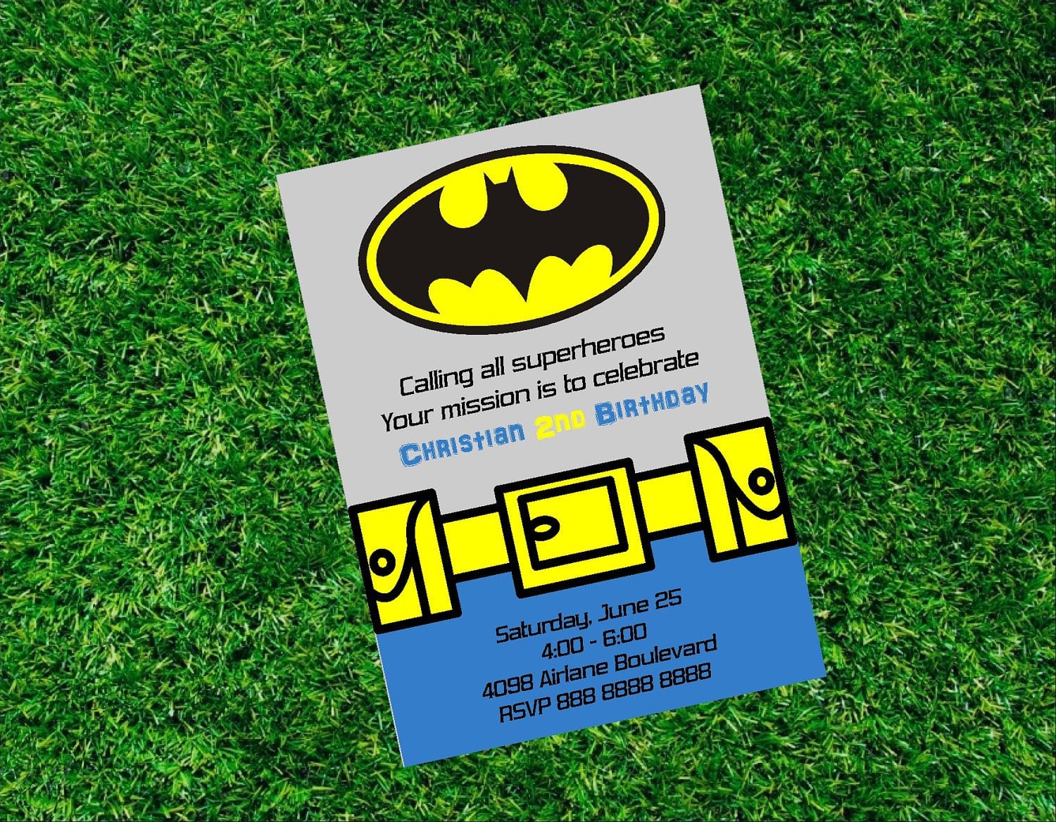 Lego Batman Birthday Party Invitations