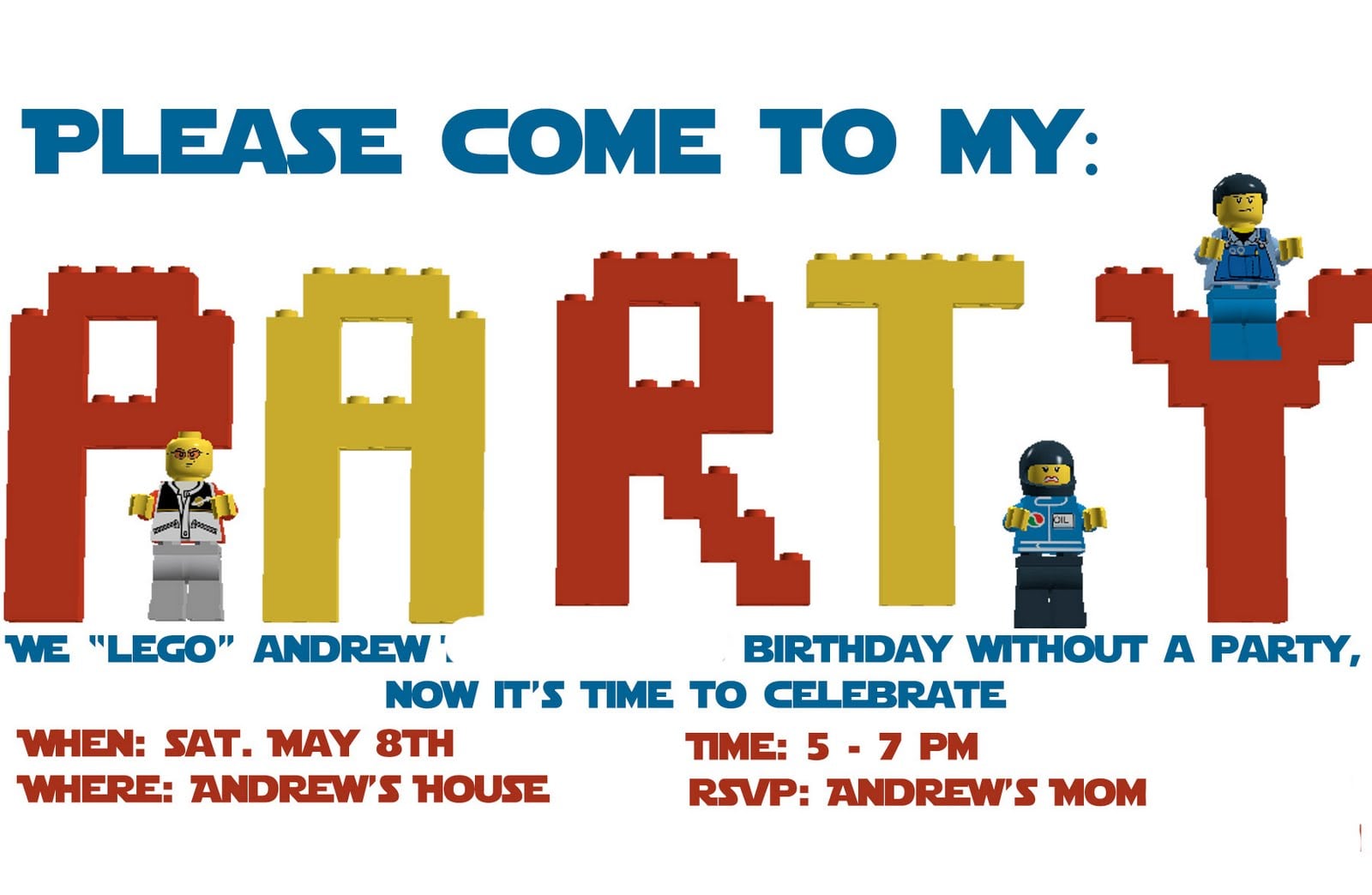 Lego Party Invites Free