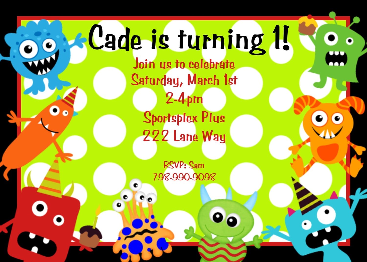 Little Monster Birthday Invitation Monster Birthday Party