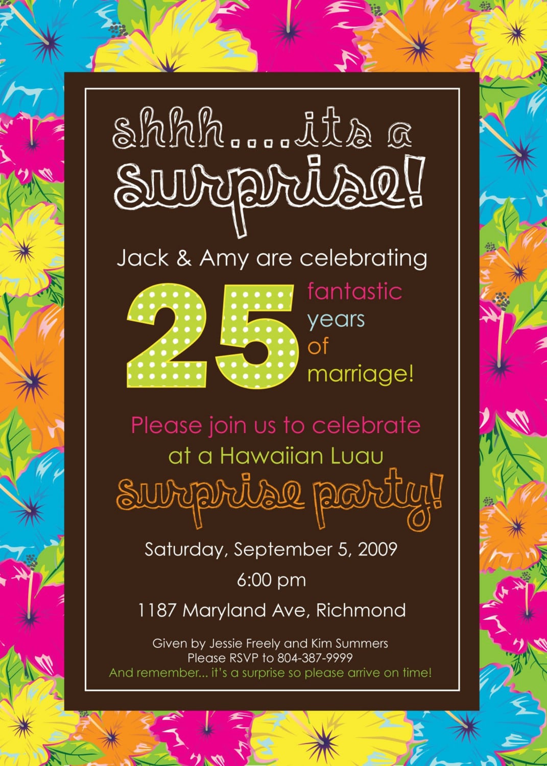 Luau Party Invitation