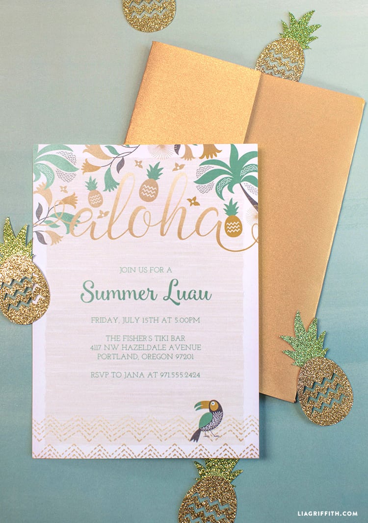 Luau Party Invitations