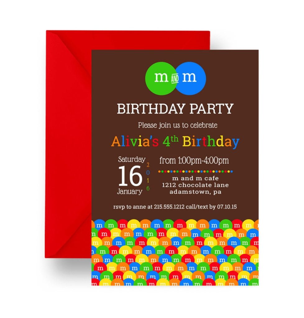 M & M Birthday Party