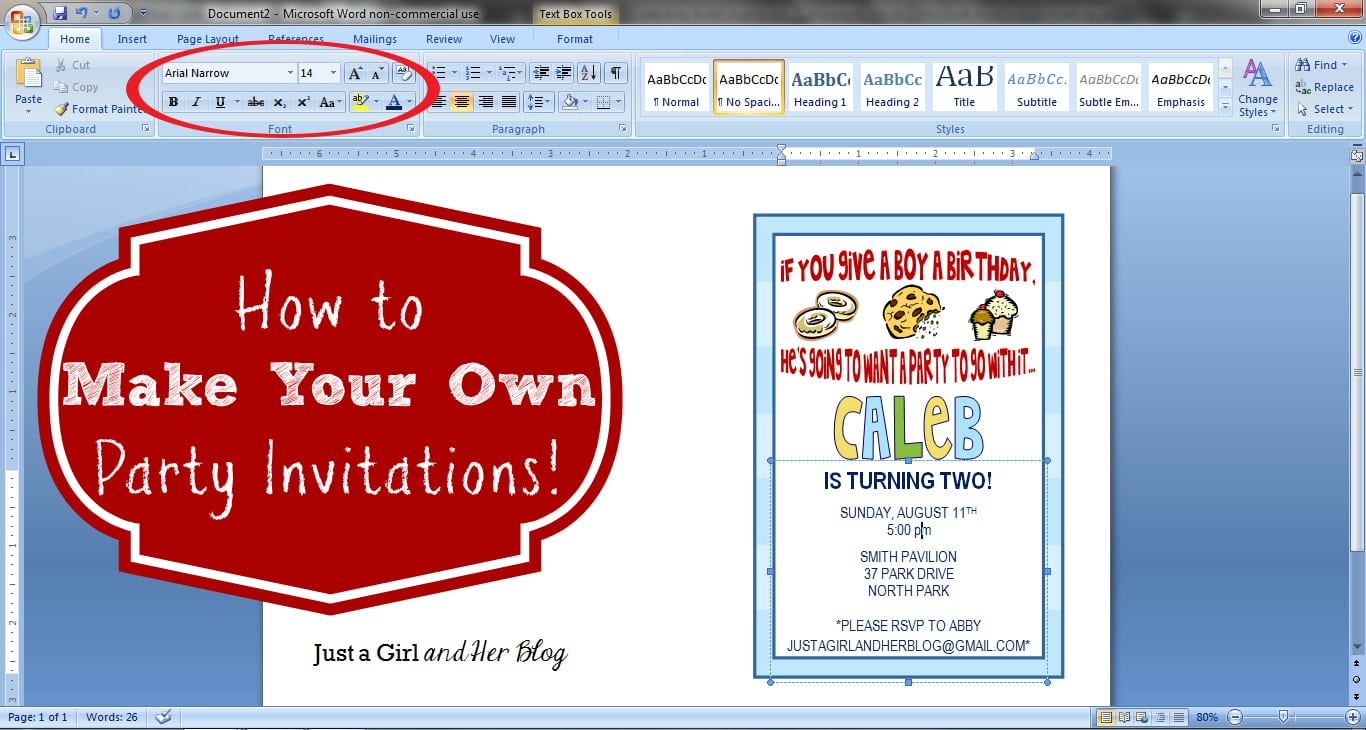 Make Your Own Party Invitations