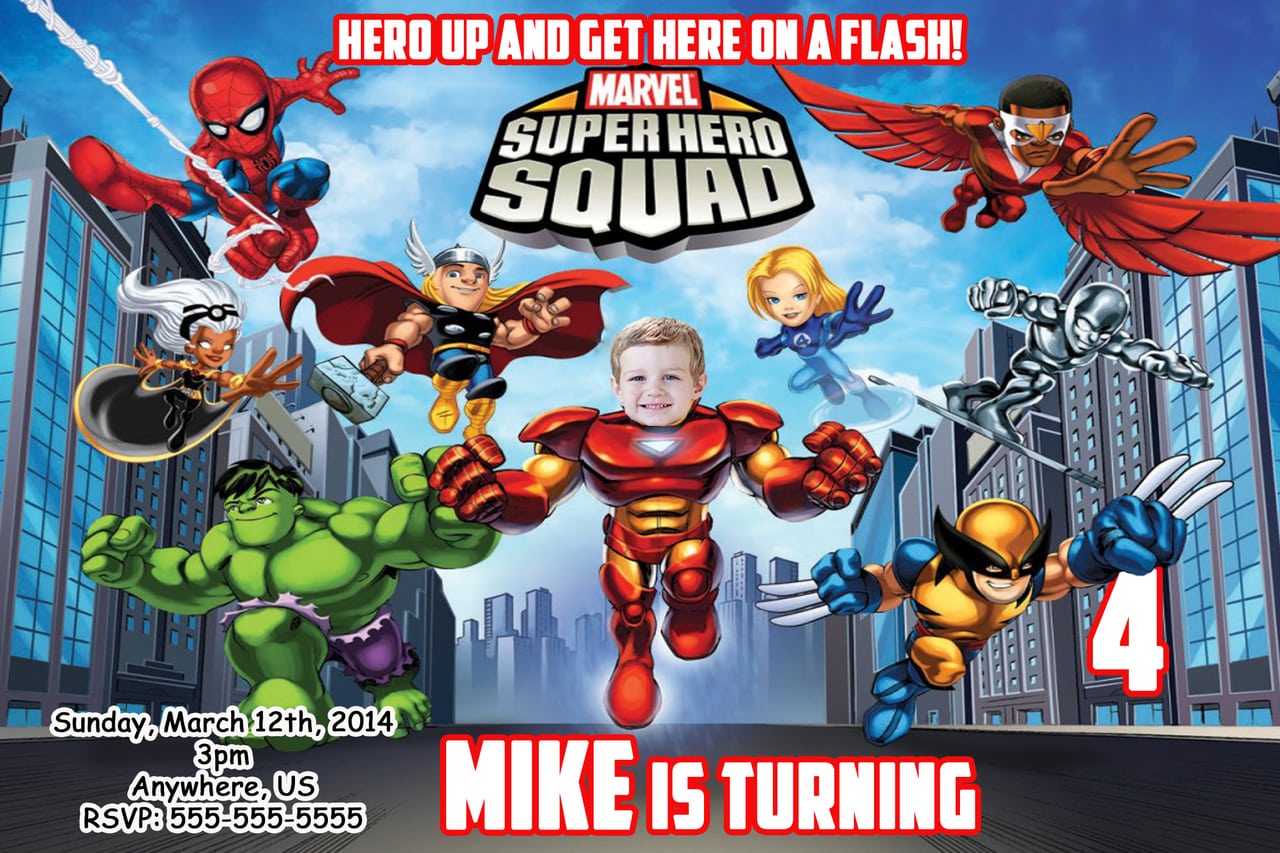 Marvel Party Invitations Cards Ideas With Marvel Party Invitations