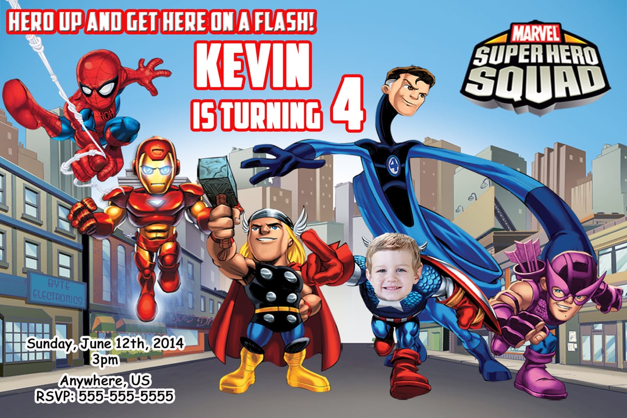 Marvel Party Invitations Cards Ideas With Marvel Party Invitations