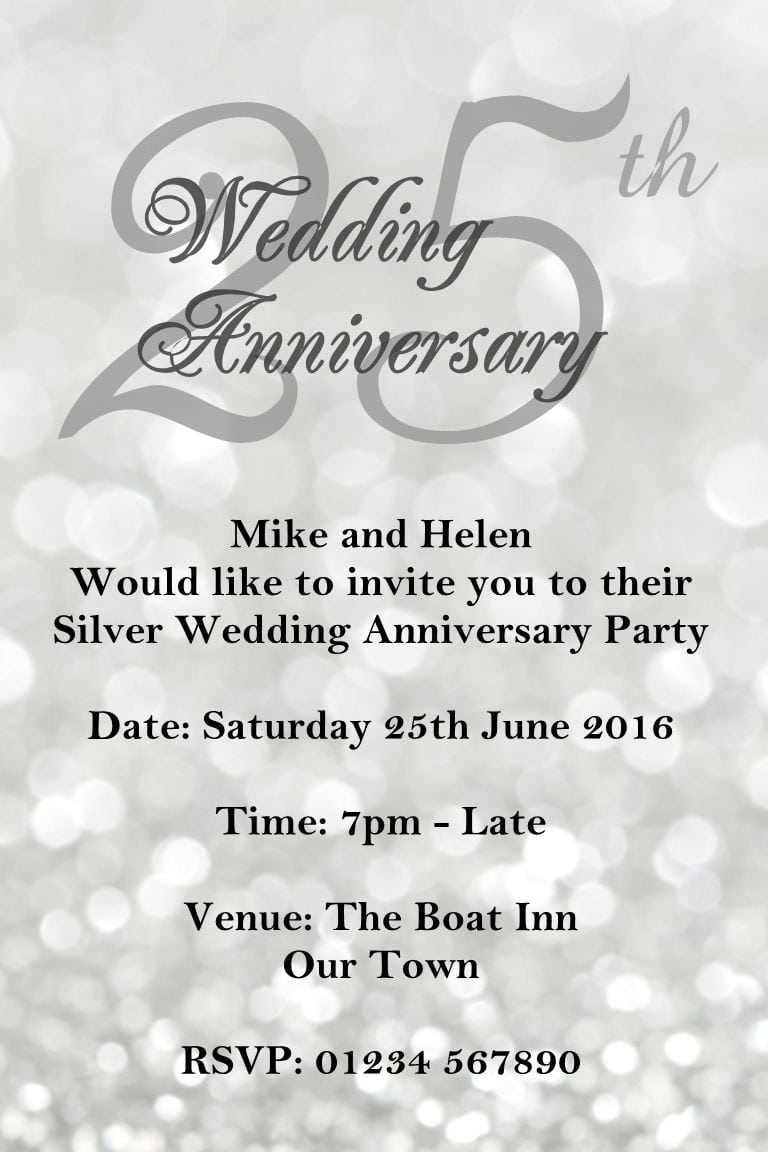 Marvellous Surprise Anniversary Party Invitations Wedding
