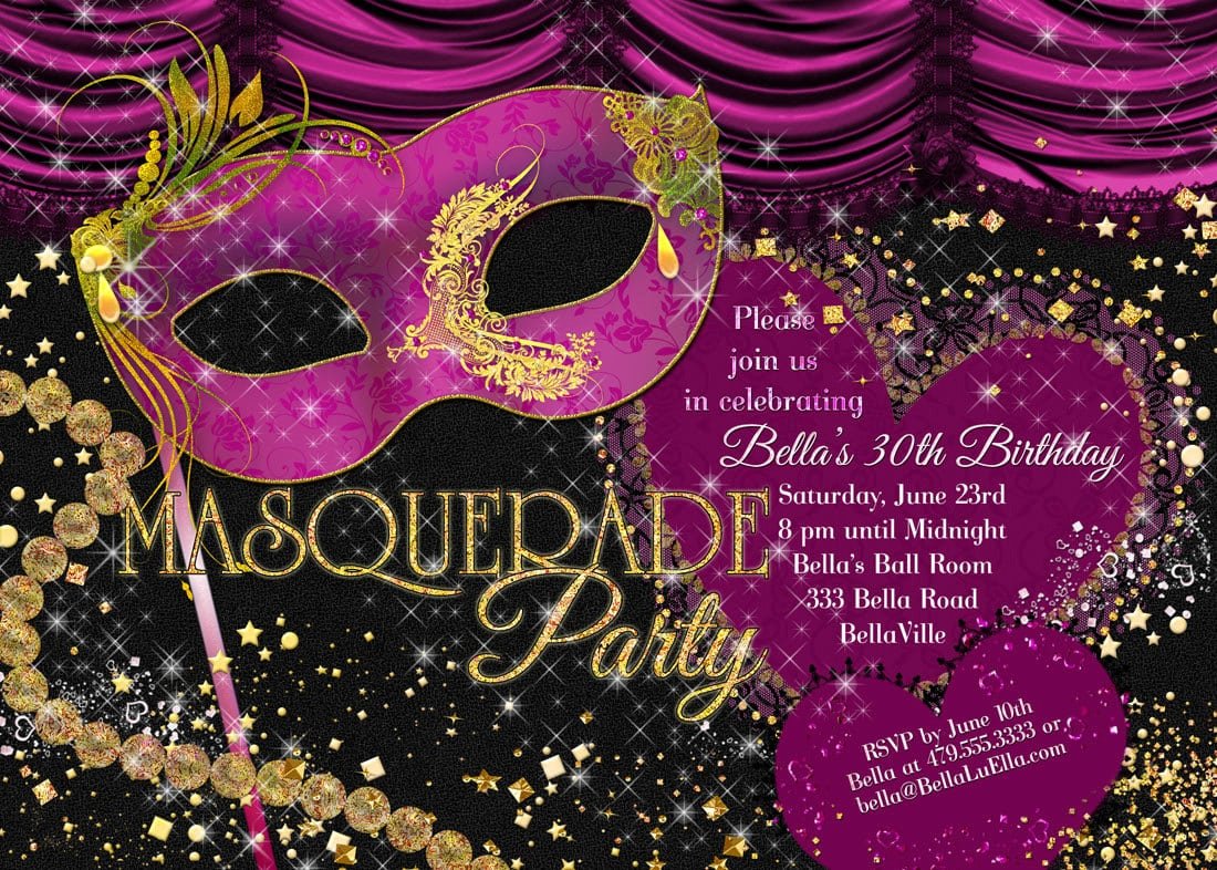 Masquerade Party Invitations