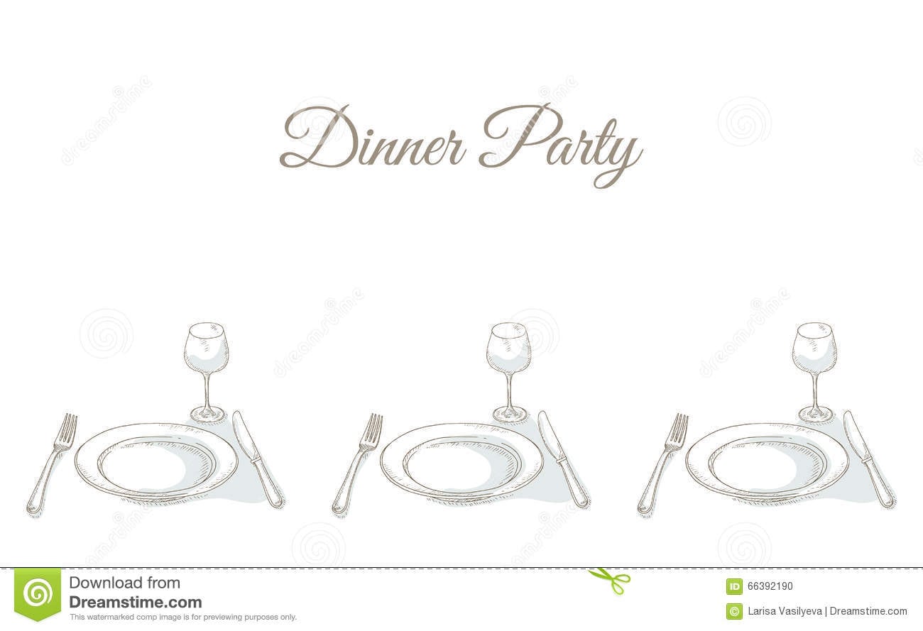 Menu Or Dinner Party Invitation Royalty Free Stock Image
