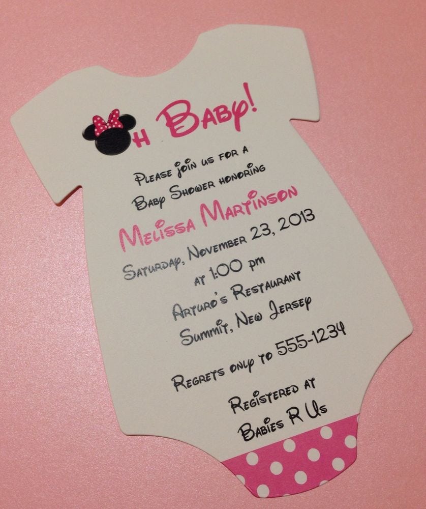 Minnie Mouse Baby Shower Invitations