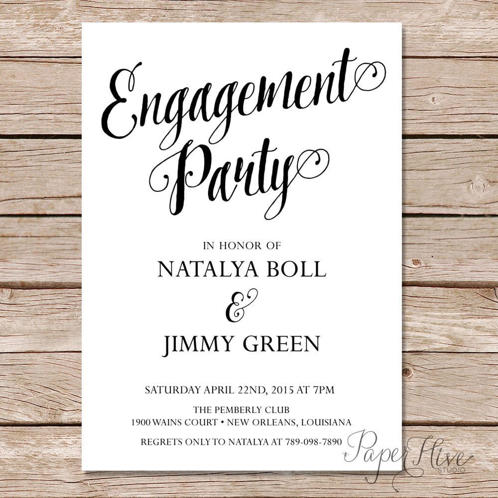 Modern Engagement Party Invitations   Engagement Party Invitations