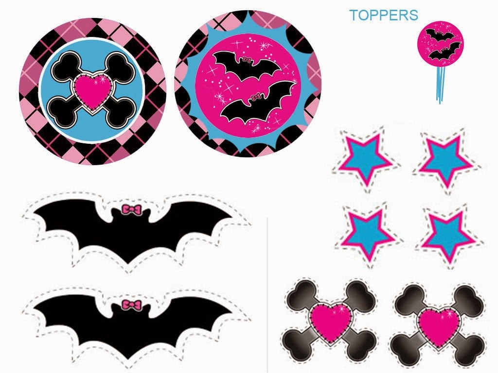 Monster High  Free Printable Labels And Toppers
