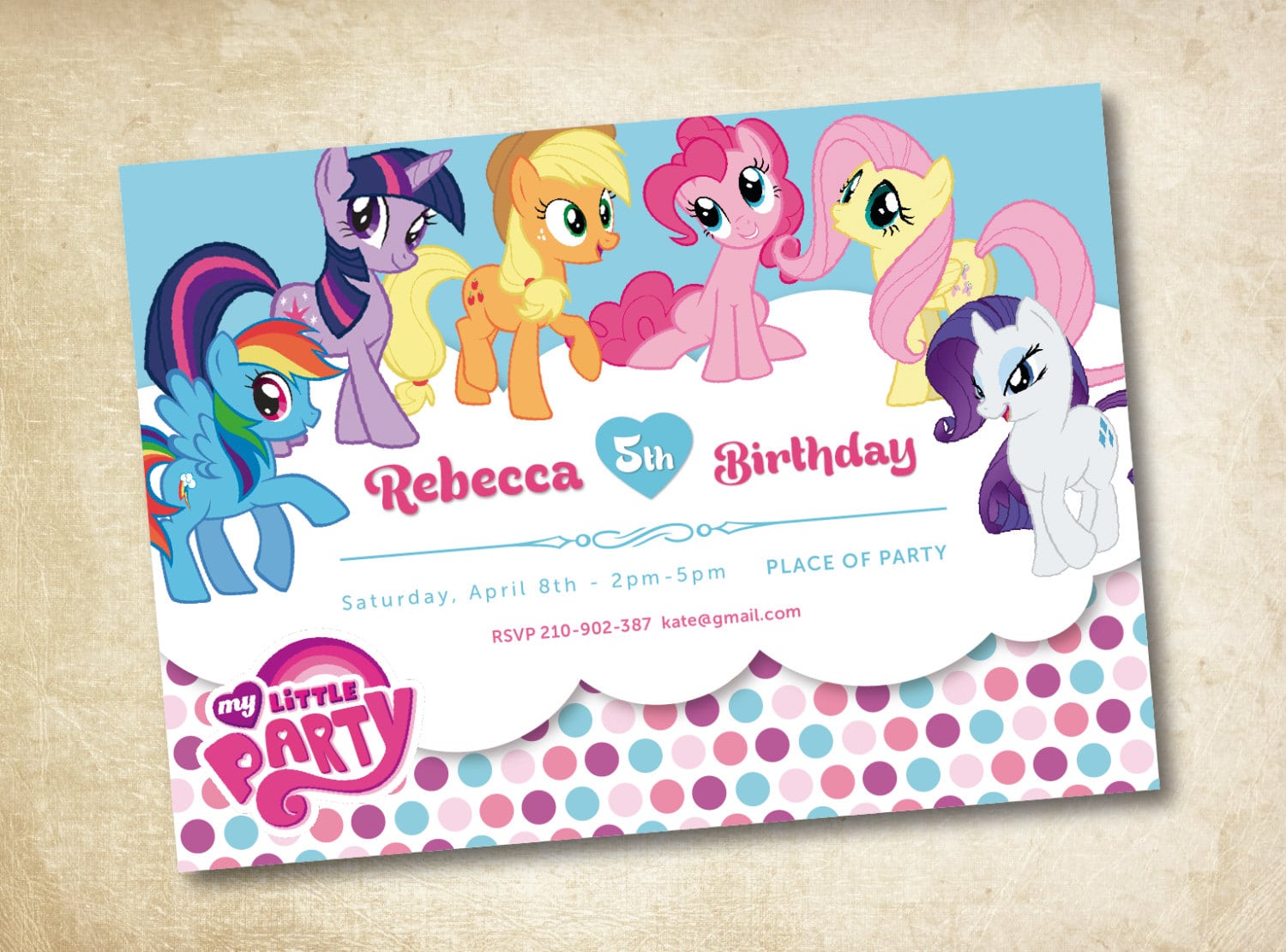 My Little Pony Birthday Party Invitations