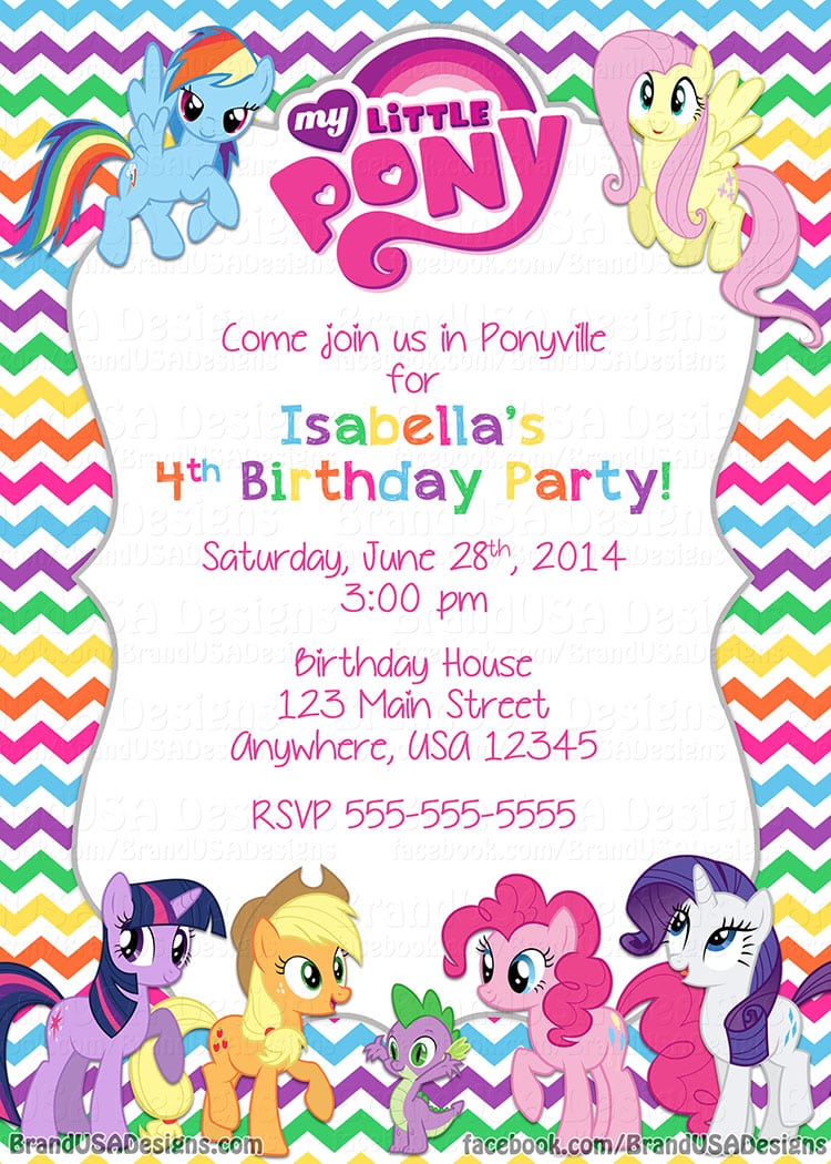 My Little Pony Invitations