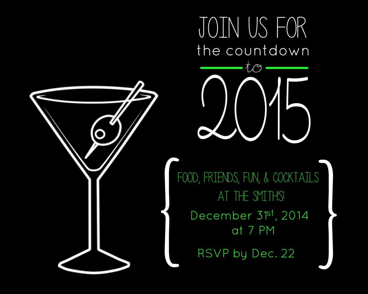 New Year S Eve Party Invitations Wording