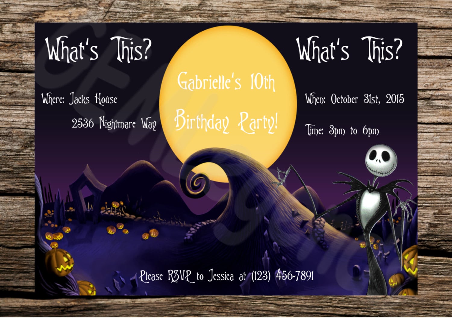 Nightmare Before Christmas Party Invitations Nightmare Before