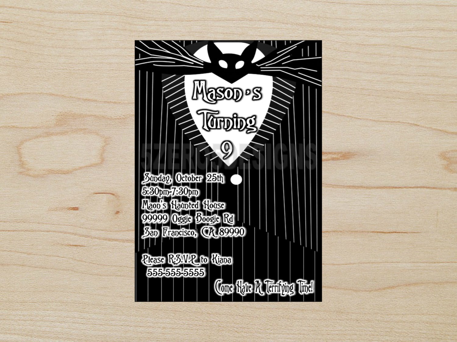 Nightmare Before Christmas Party Invitations Nightmare Before