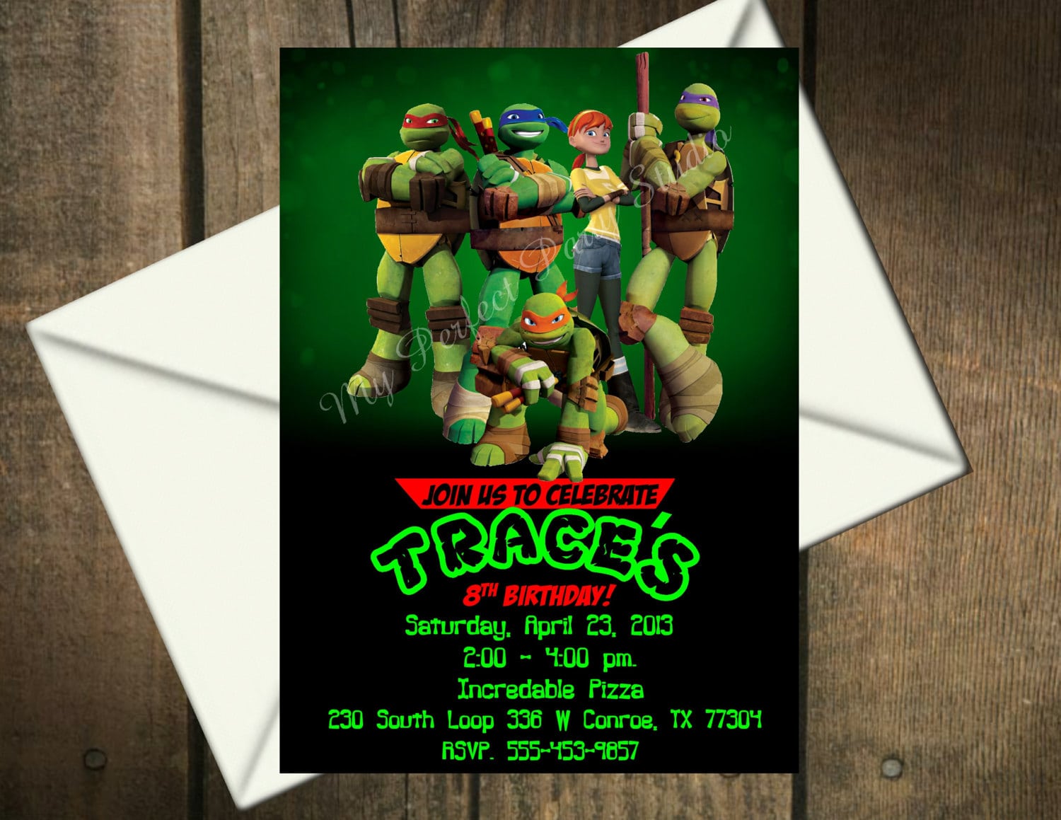 Ninja Turtles Party Invitations