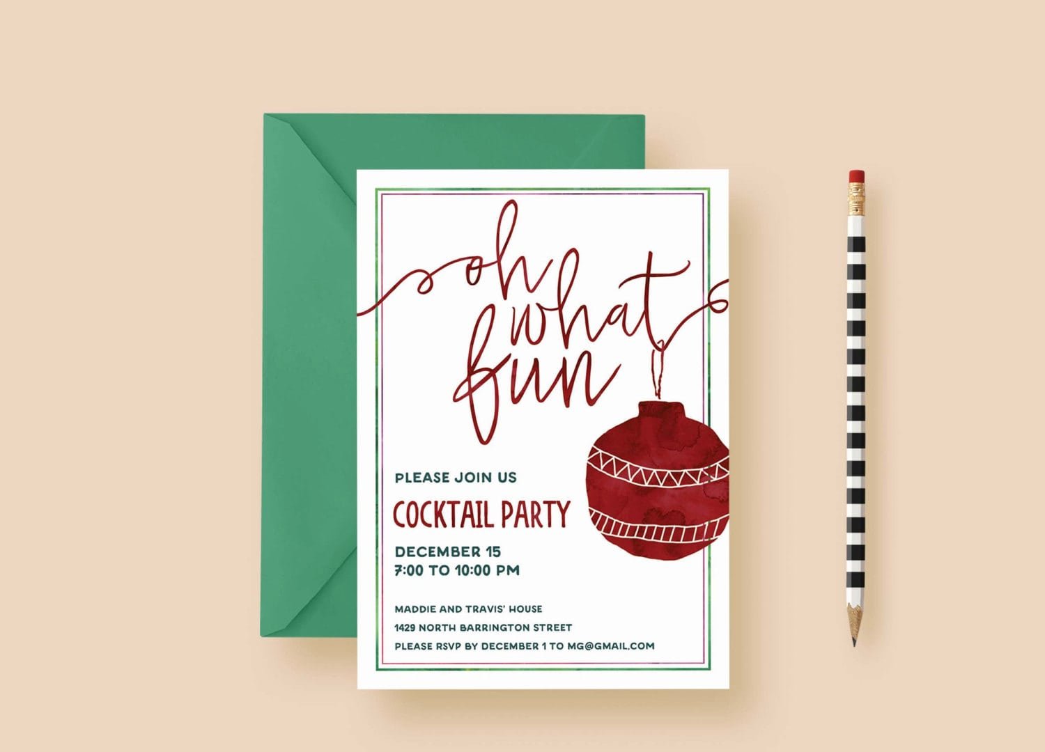 Oh What Fun Holiday Party Invitations