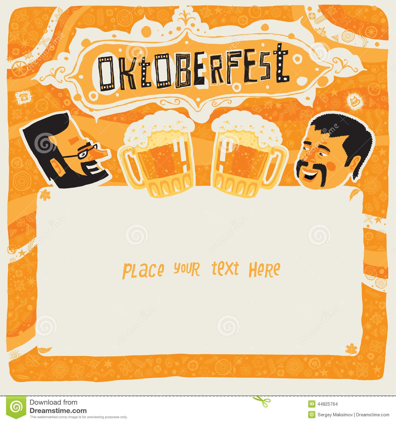 Oktoberfest Party Invitation Editorial Photography
