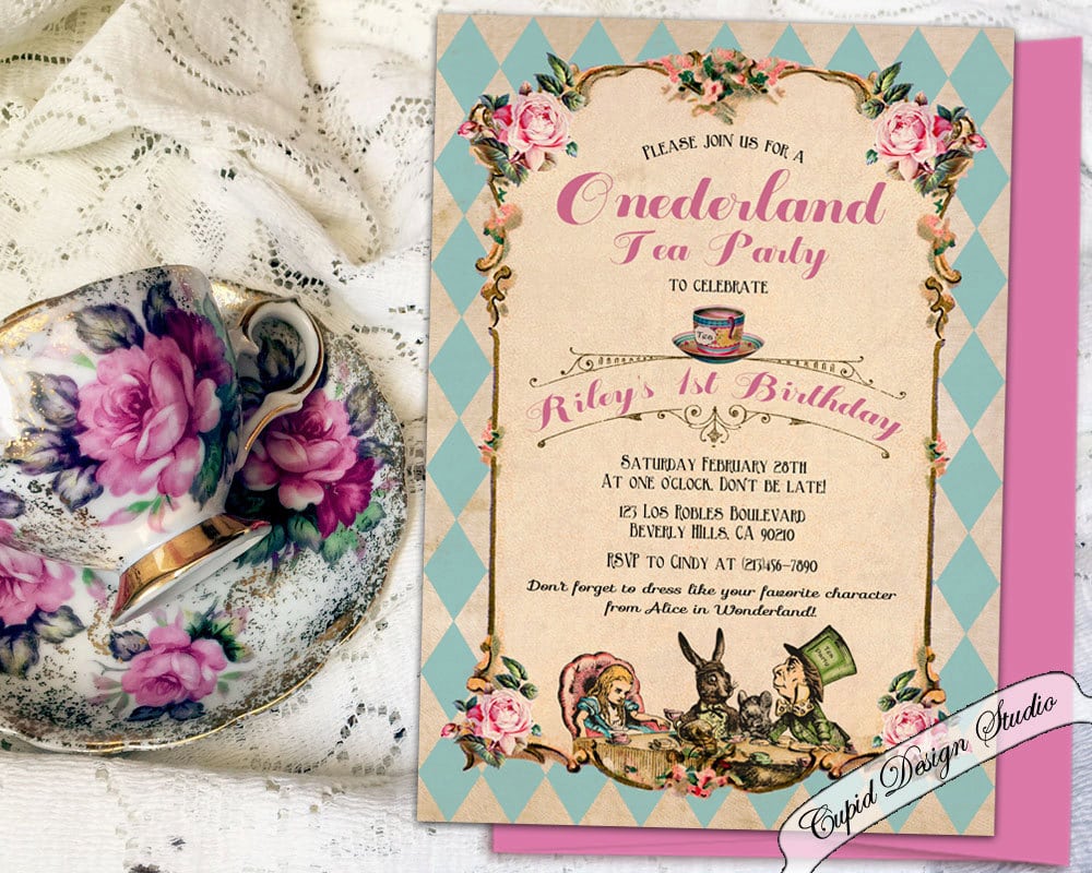 Onederland First Birthday Invitation  First Unbirthday