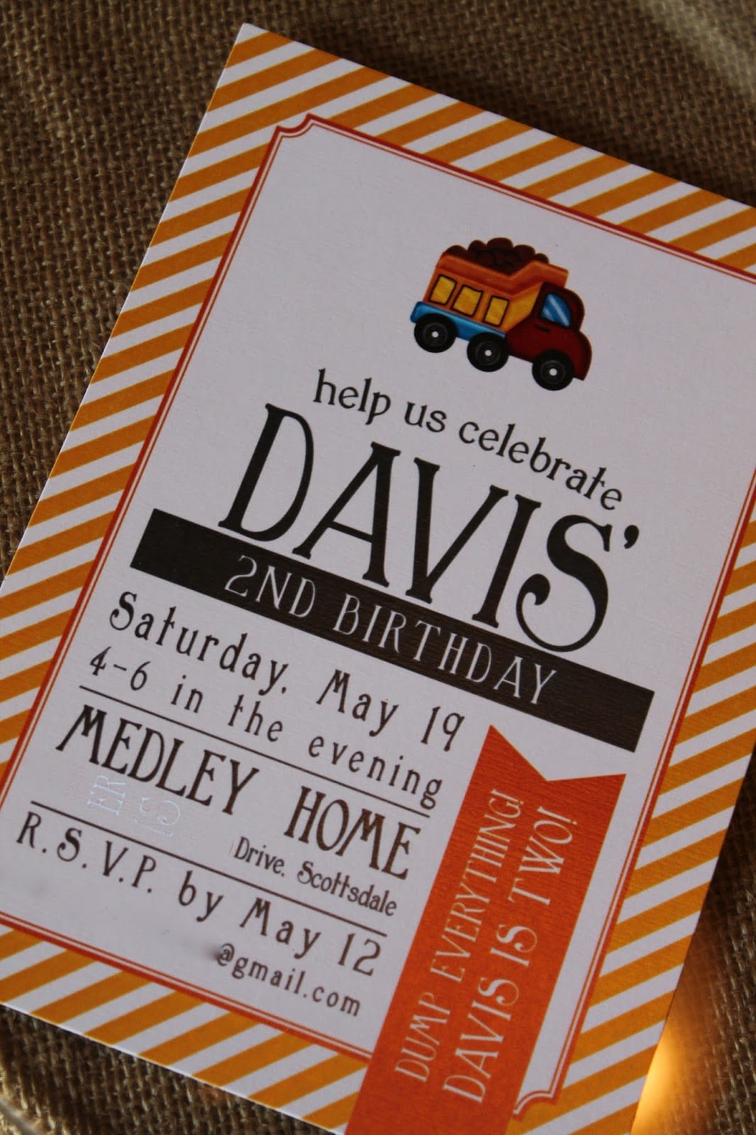 Our Medley Of Memories  Dump Truck Birthday Party Decor