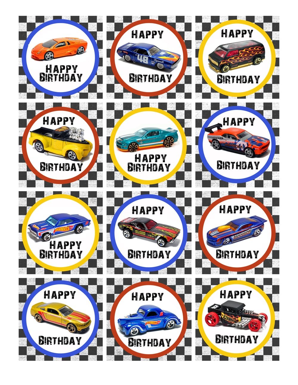 Over The Big Moon Hot Wheels Birthday Party Pack Free Printables