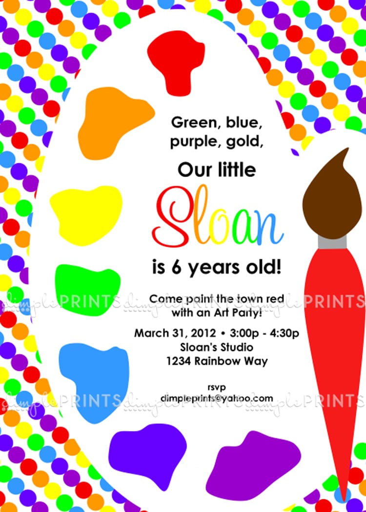 Painting Party Invitations