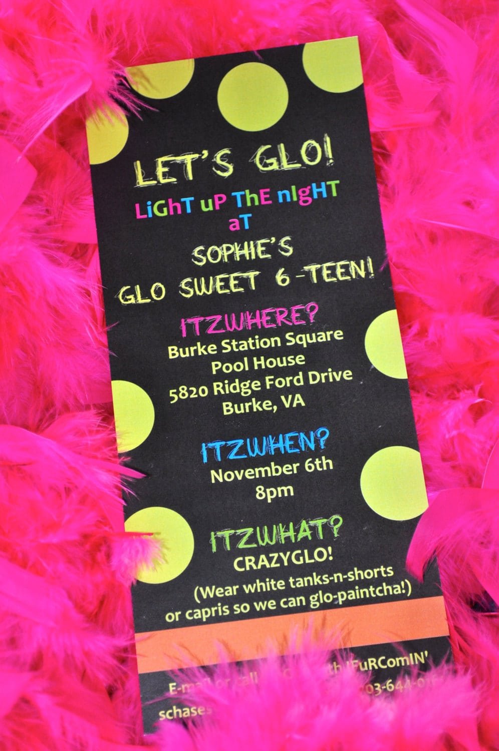 Party Invitations Glow In The Dark
