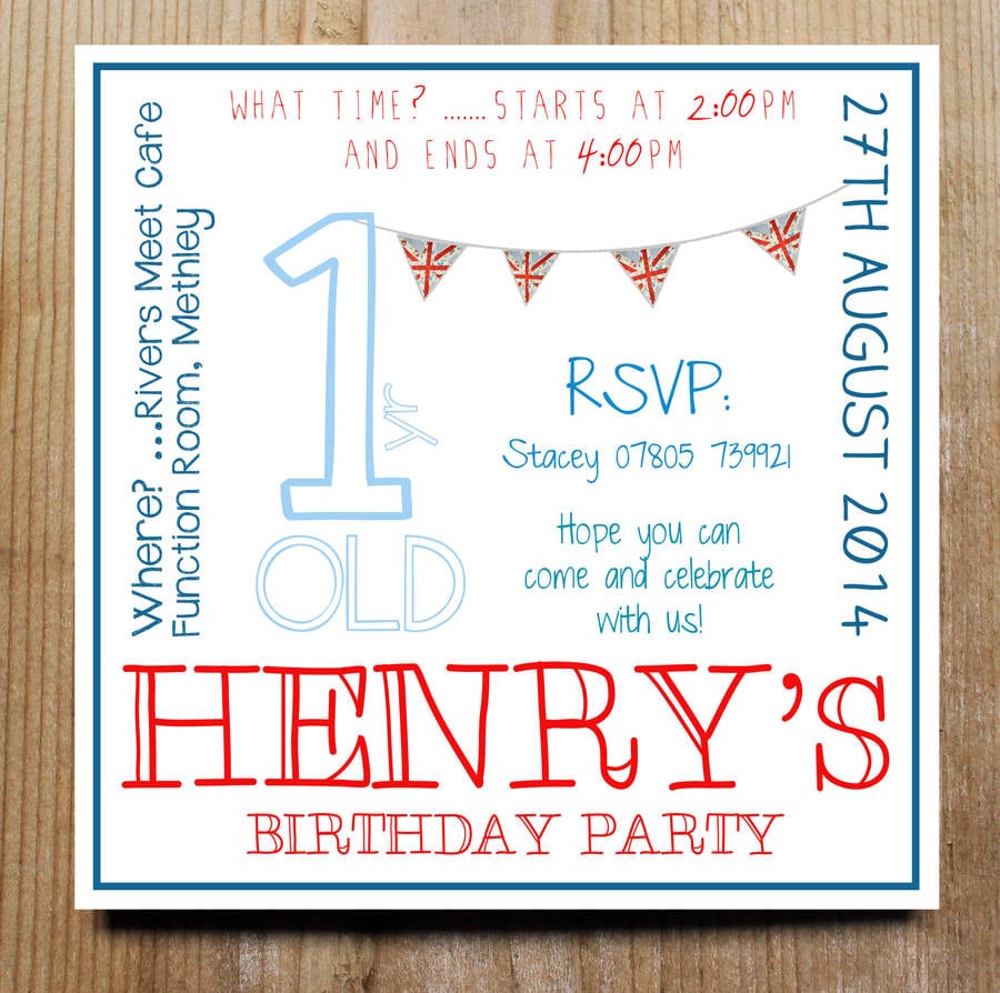 Personalised Child's Party Invitation By Precious Little Plum