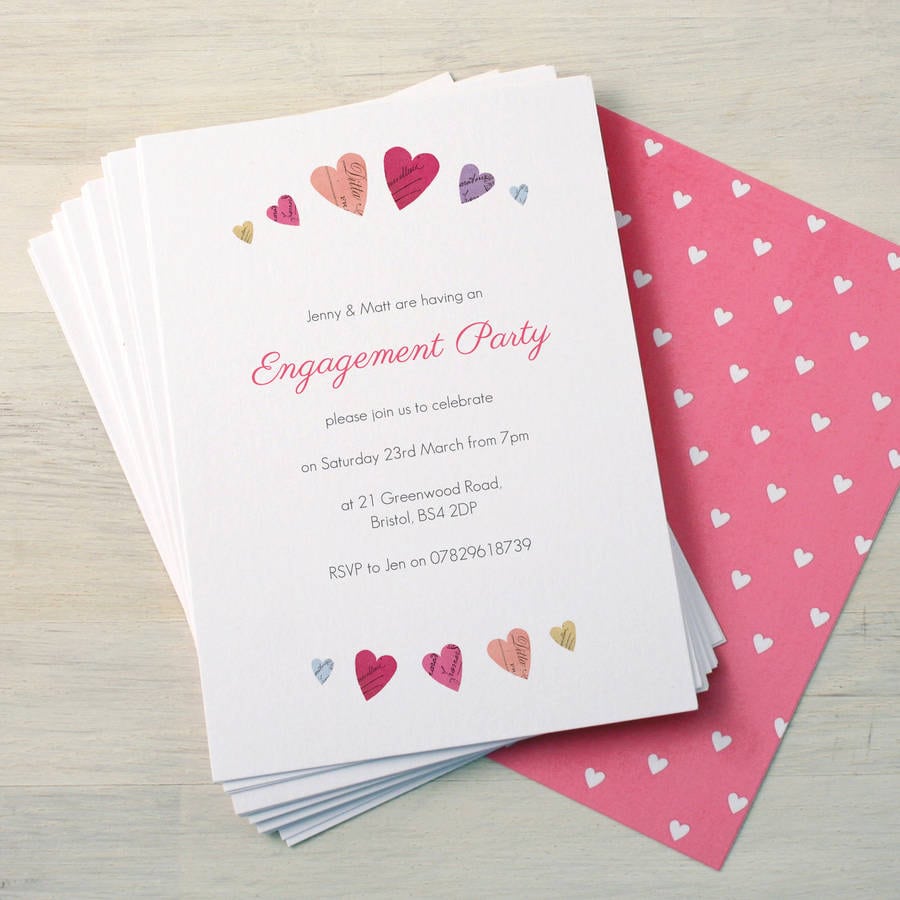 Personalised Engagement Party Invitations By Made By Ellis