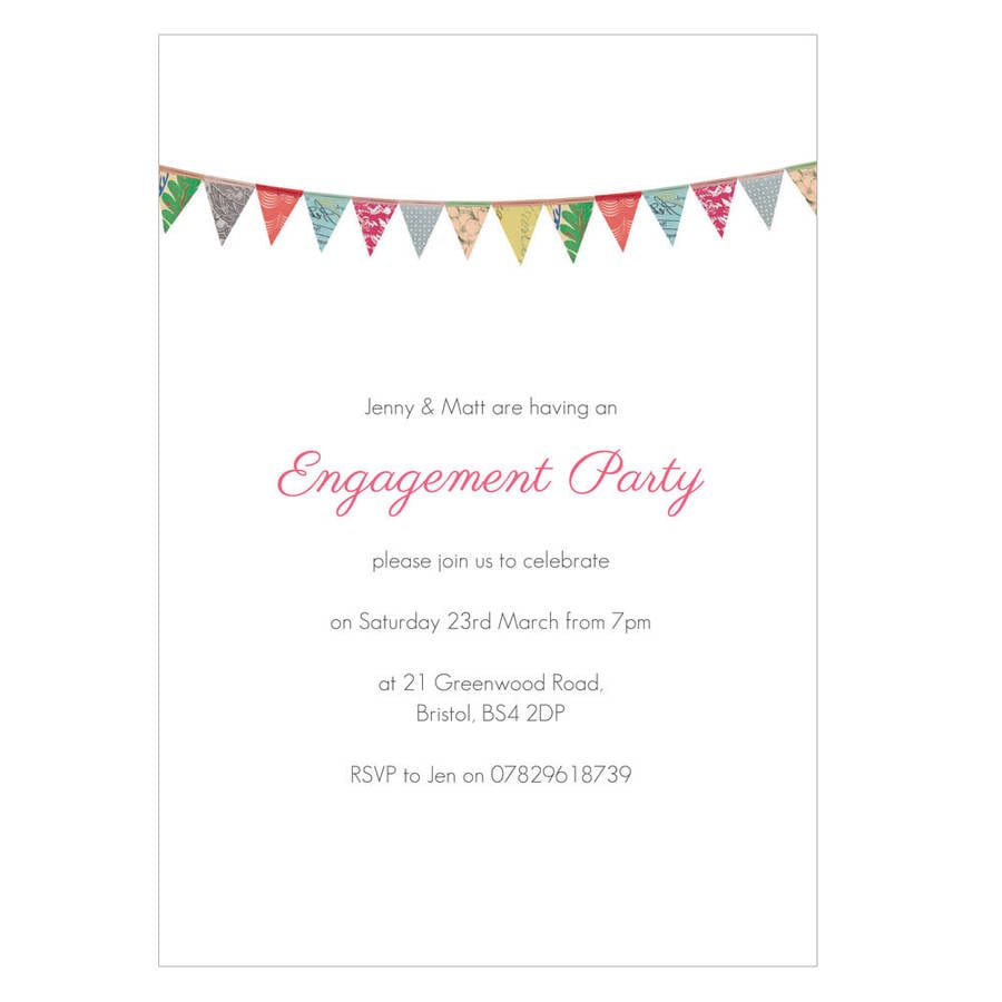 Personalised Engagement Party Invitations By Made By Ellis