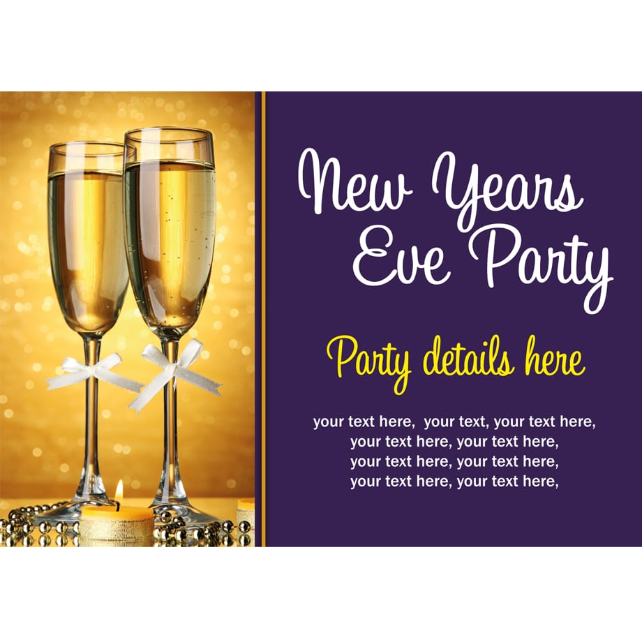 Personalised New Years Eve Party Invitations  Party Invitation