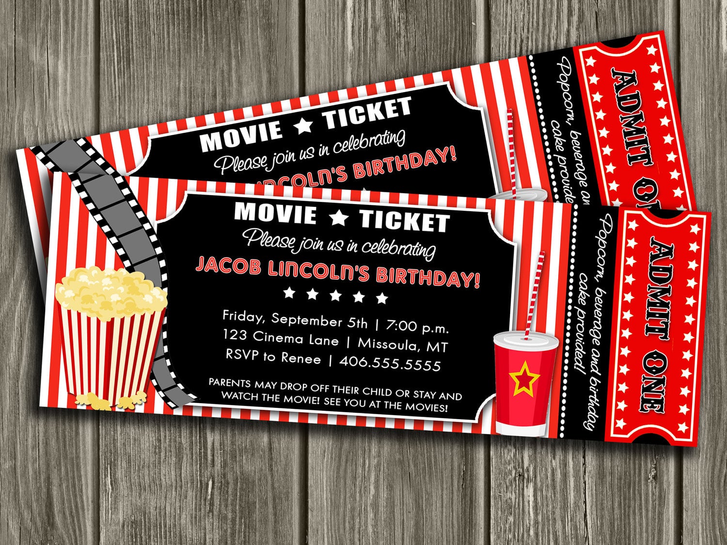 Photo   Movie Ticket Invitations Template Images