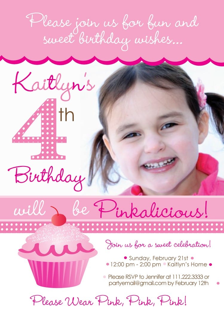 Pinkalicious Party Invitation
