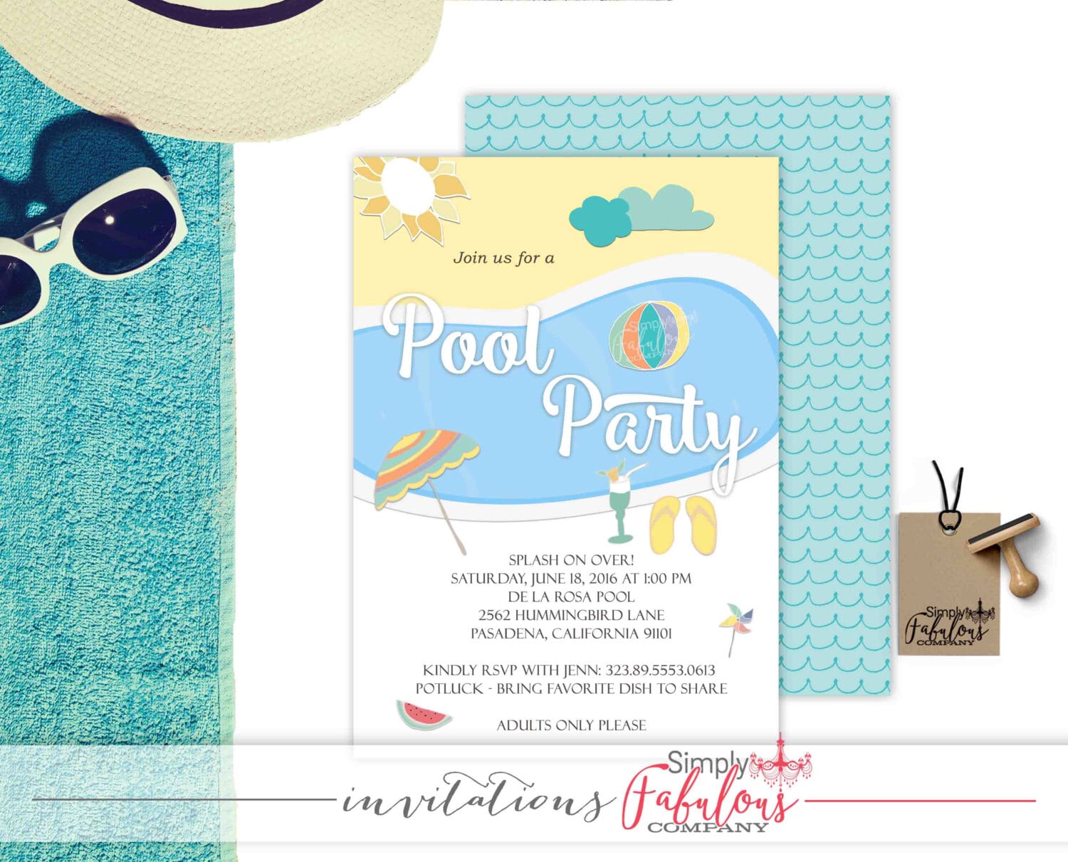 Pool Party Invitation