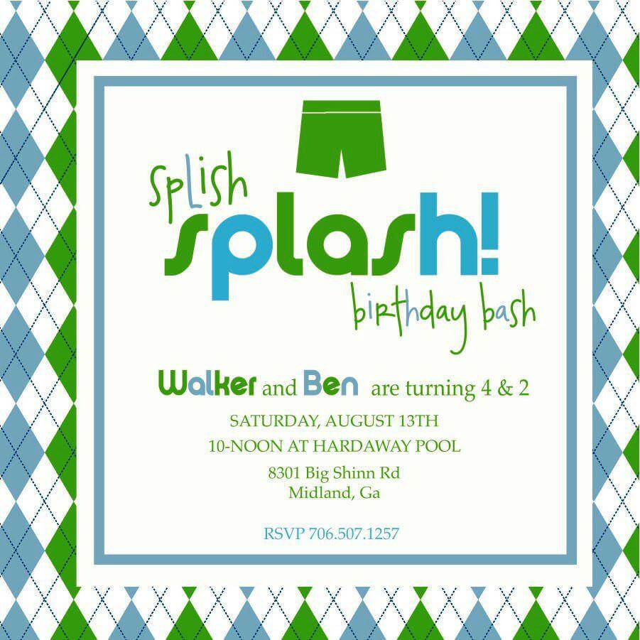 Pool Party Invitation Ideas