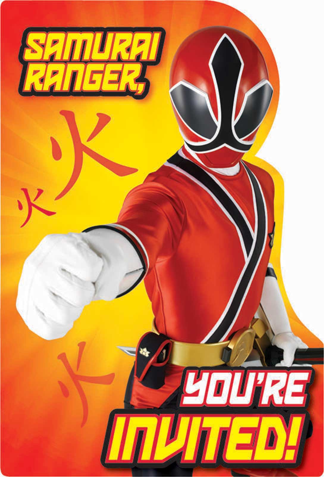 Power Ranger Birthday Invitations