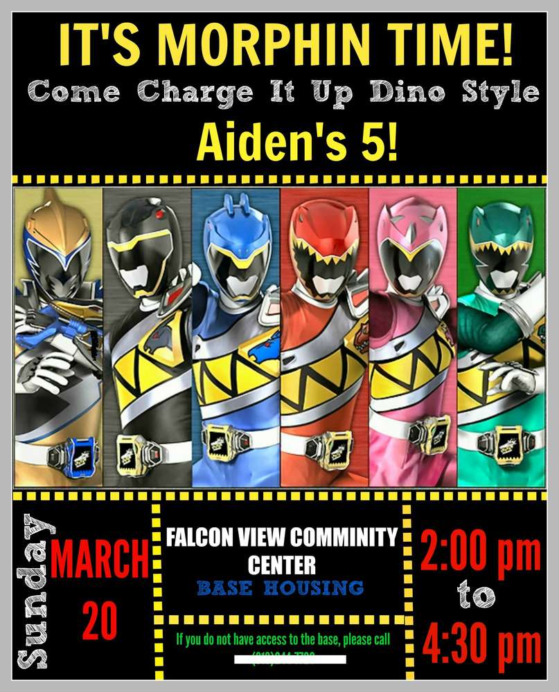 Power Ranger Invitation, Power Ranger Cute Birthday, Power Ranger