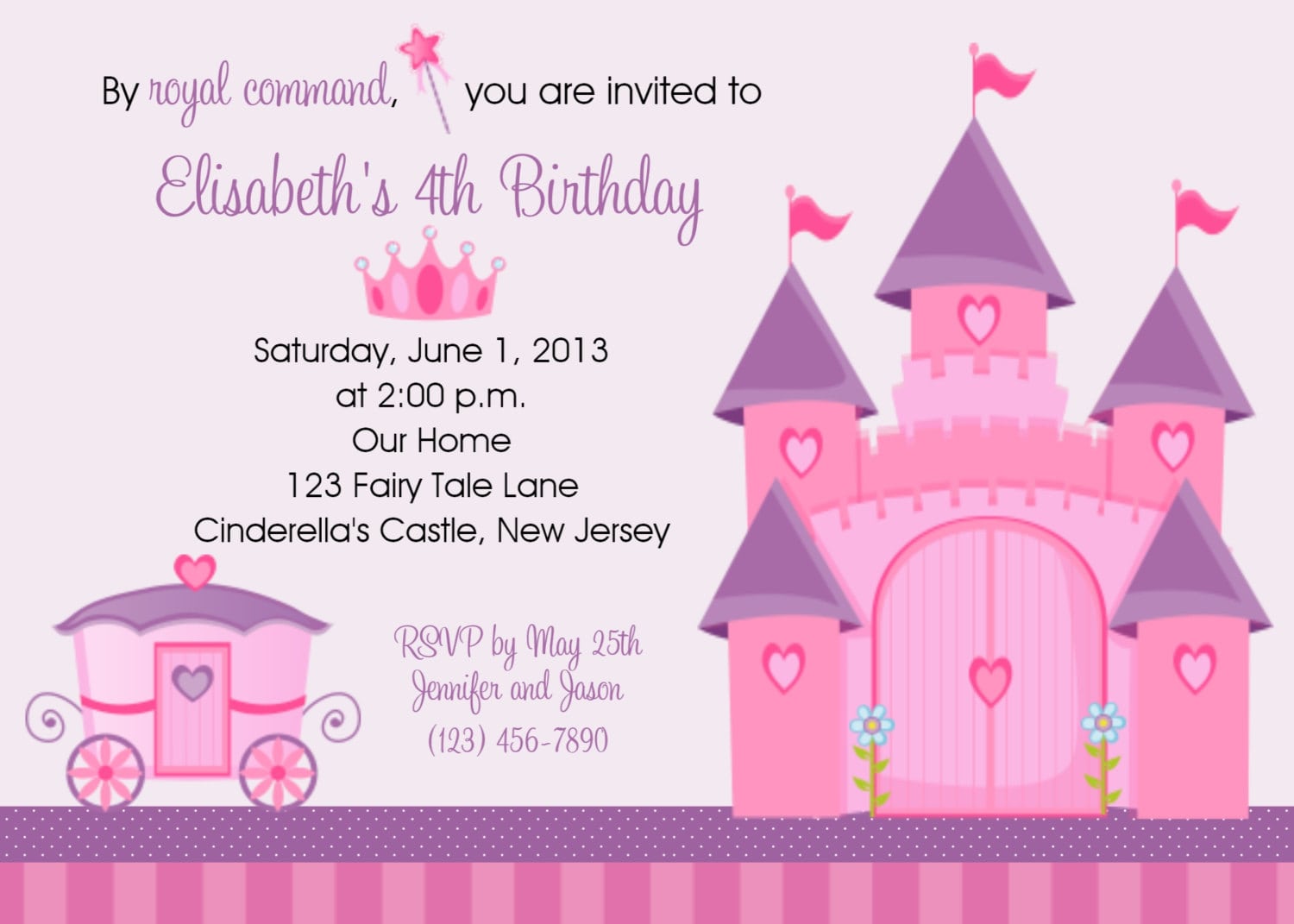 Princess Party Invitation Wording