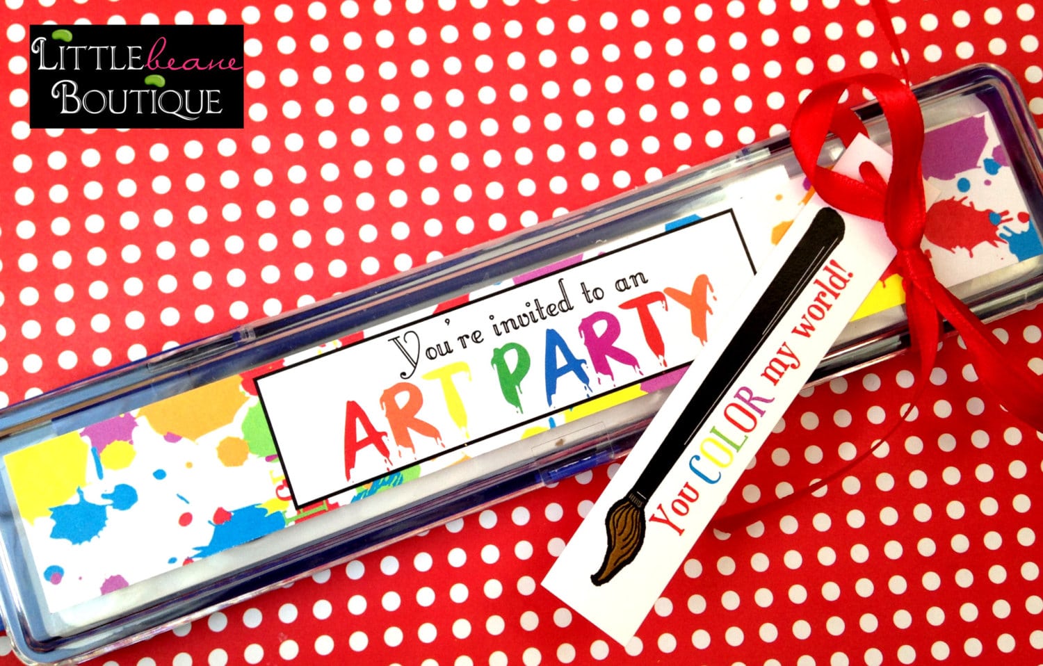 Printable Art Party Invitations Stickers For Paintbox