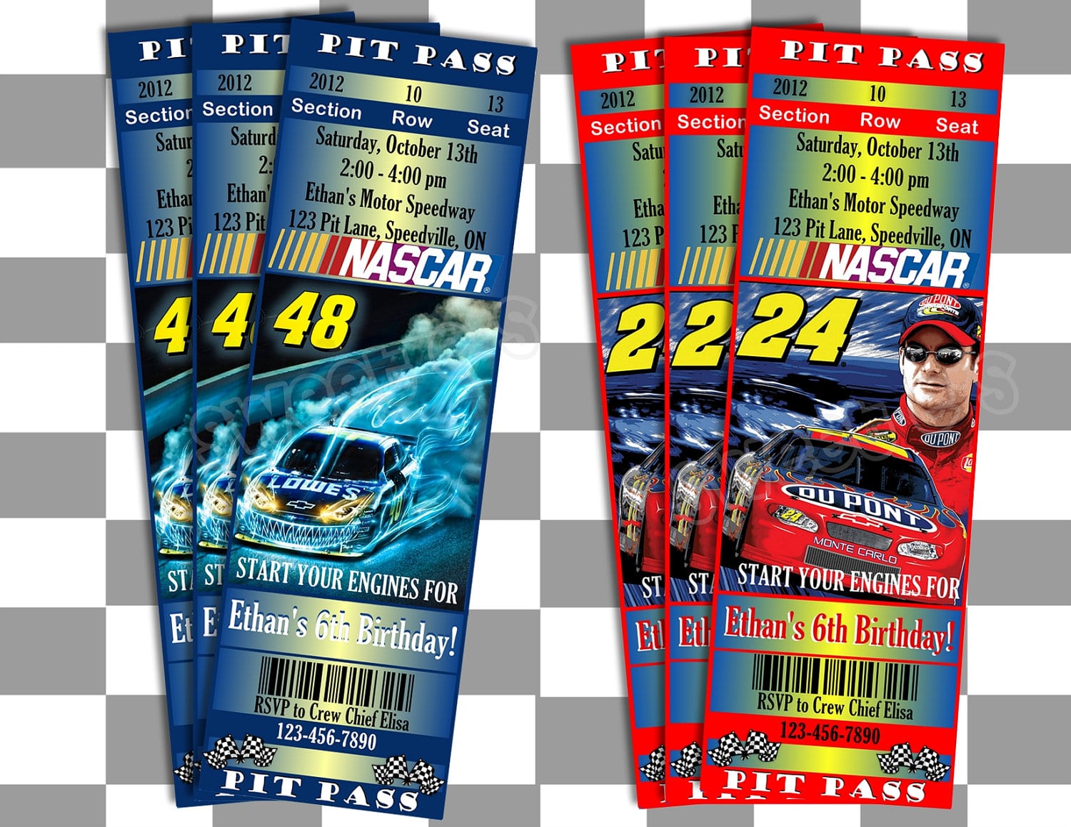 Printable Nascar Invitations