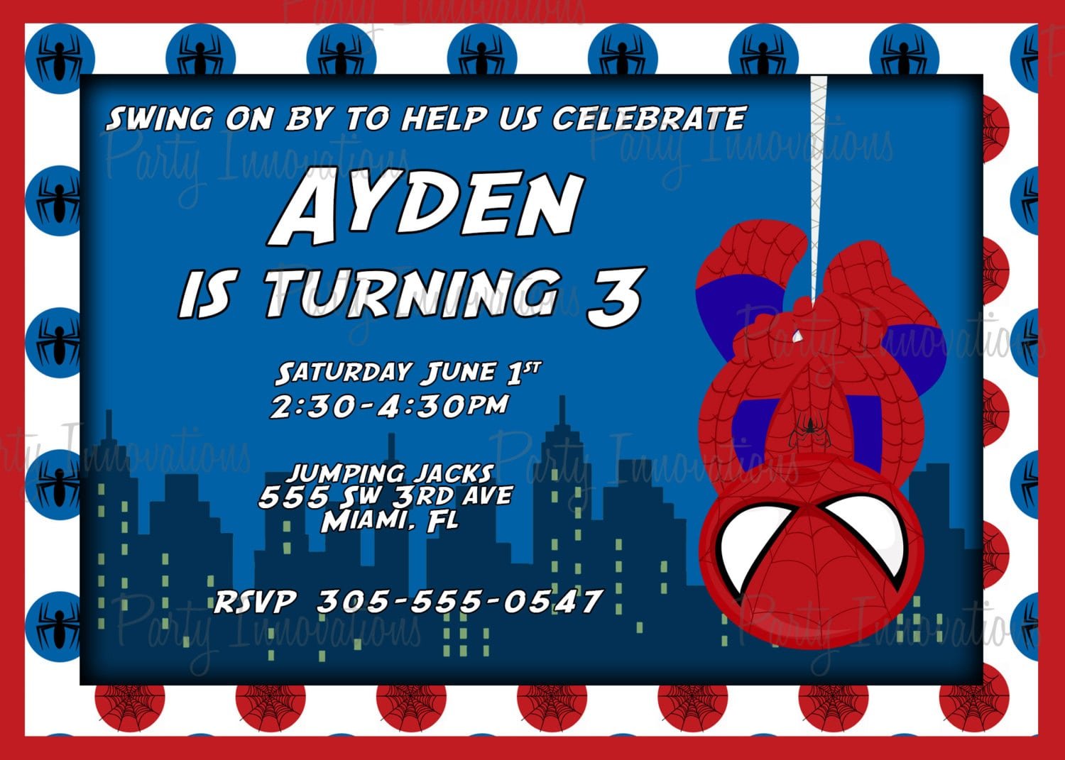 Printable Spider Man Birthday Party Invitation Plus Free