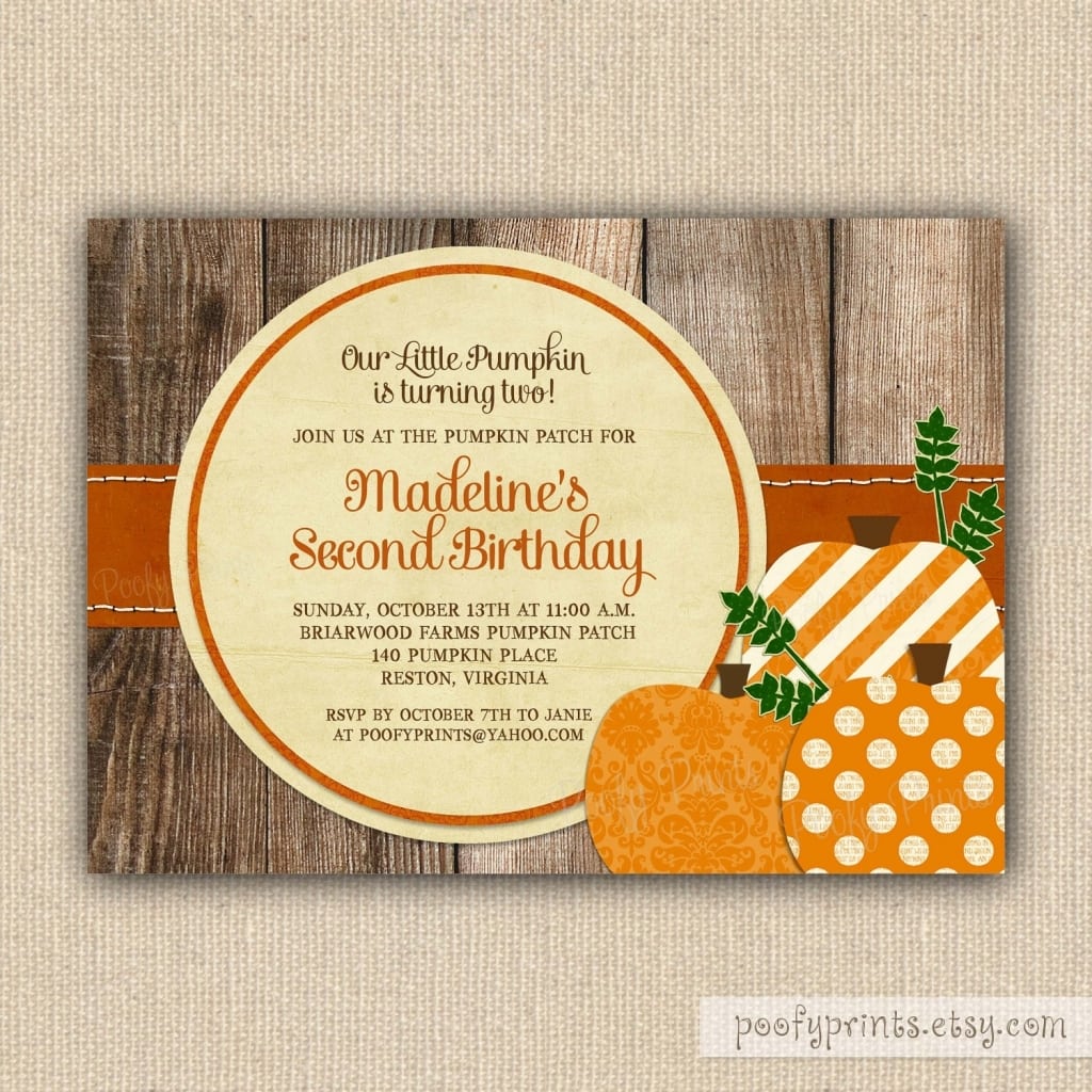 Pumpkin Patch Birthday Party Invitations Catmyland Hd Invitation